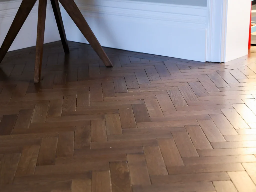 Carpet flooring in a bedroom interior